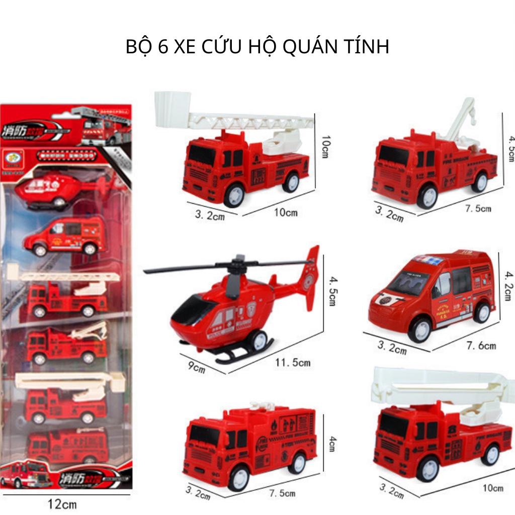 Ô tô đồ chơi cho bé, bộ 6 xe ô tô, máy bay chạy cót dành cho bé yêu