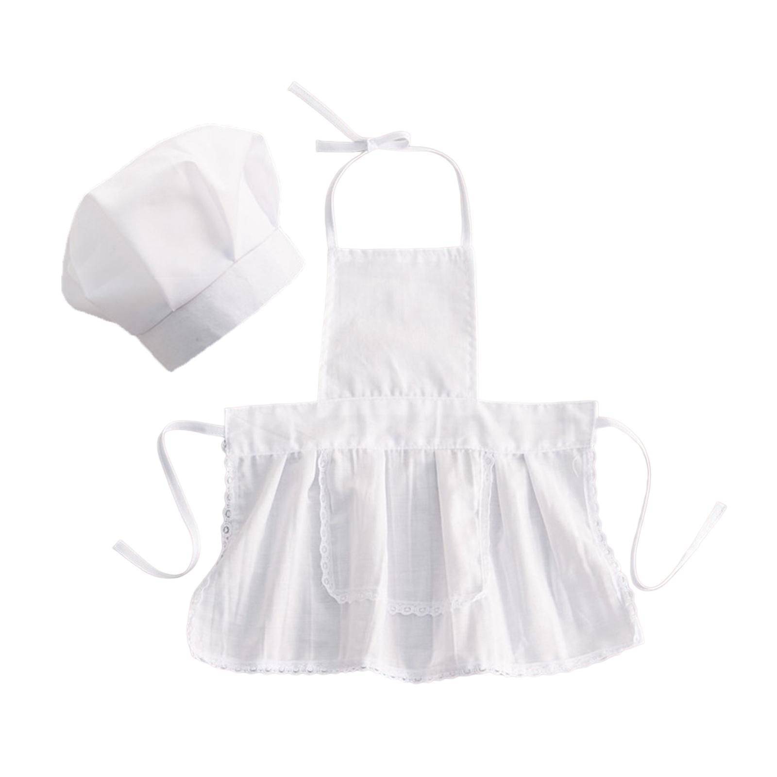 2 Pieces Baby Chef Apron and Hat Infant Baby Chef Costume Kids Costumes Set