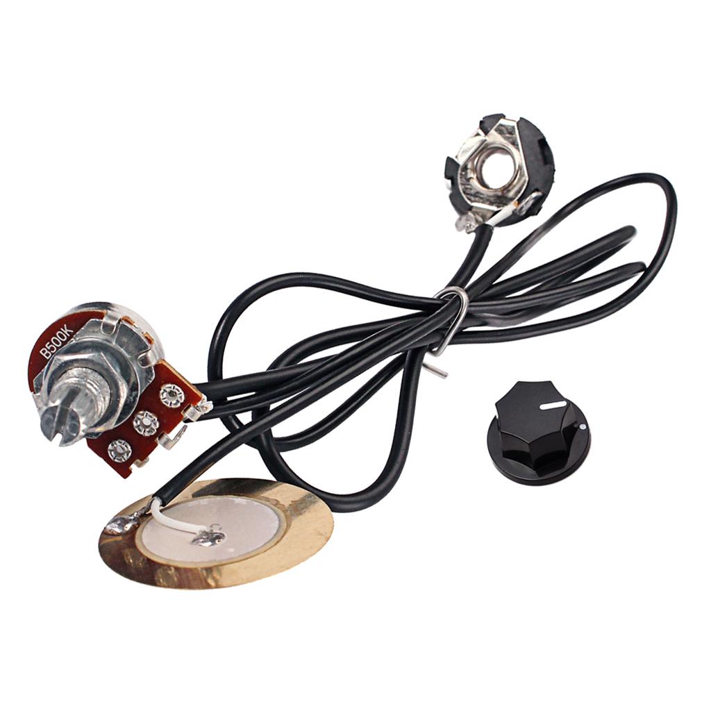 6.35mm Piezo Transducer Pickup for Acoustic Folk Guitar Replacement Parts