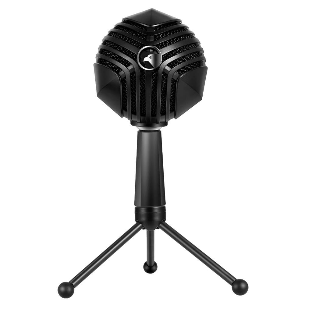 Studio USB Condenser Recording Microphone Stand Mic Built in Audio Interface