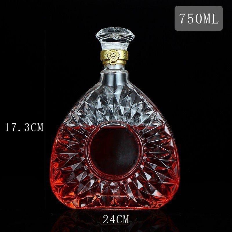Chai, Bình Đựng Rượu Thuỷ Tinh Đẹp Cao Cấp 750ml Mẫu XO Tam Giác (k tem)
