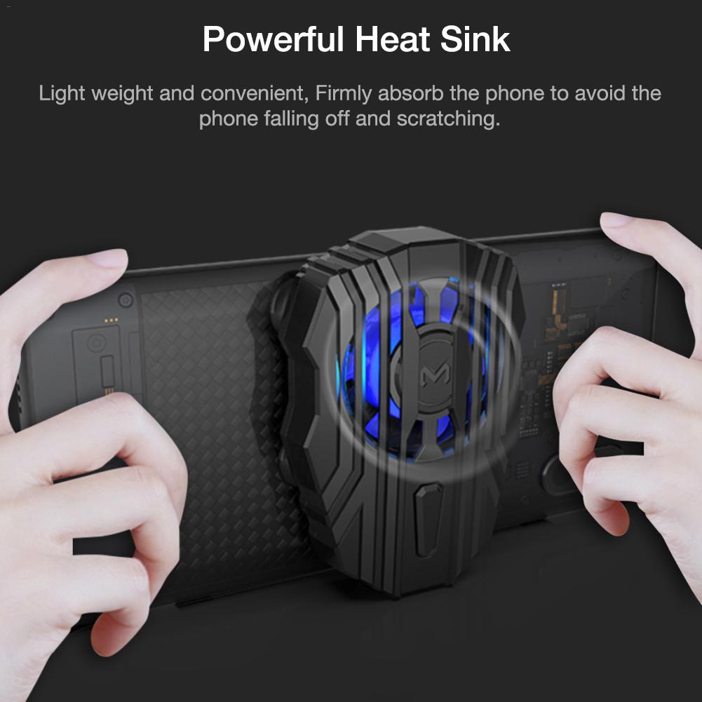 Mobile Phone Cooler Silent Phone Radiator for PUBG Controller Handle LED Light Cooling Fan