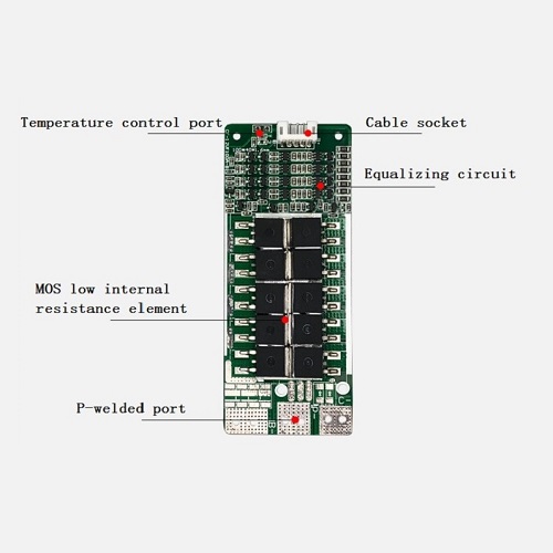 MẠCH SẠC VÀ BẢO VỆ PIN 3.2V LIFEPO4 4S 100A LOẠI MẠCH DÀI