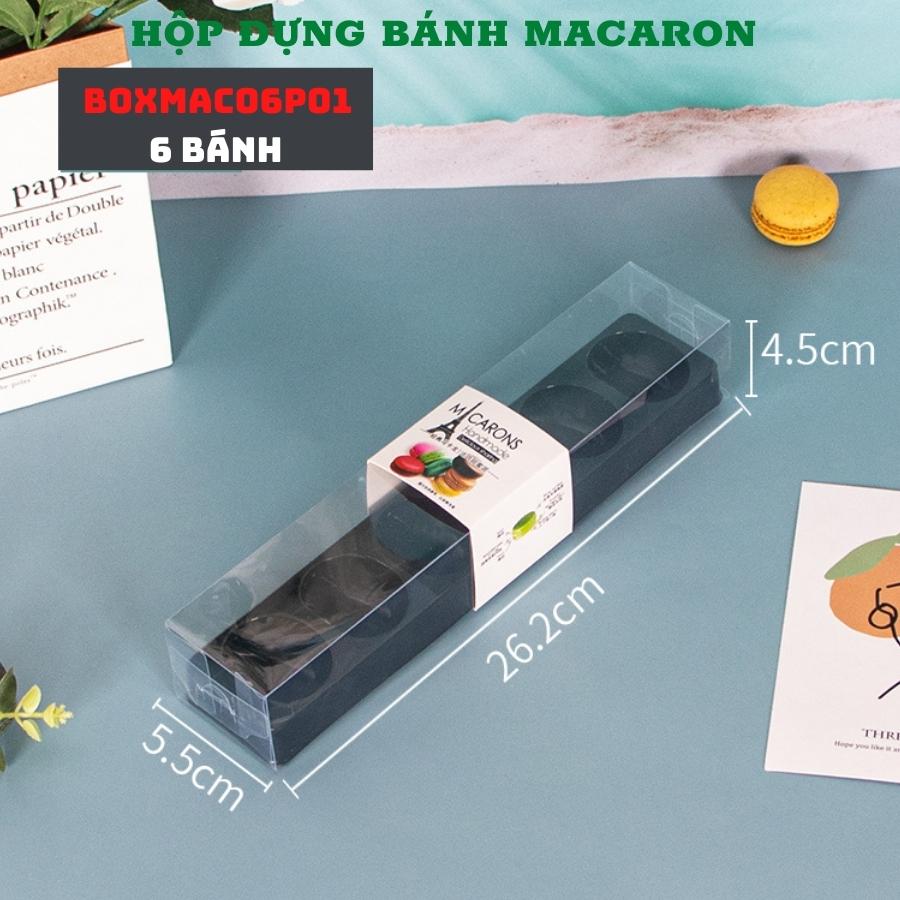 Hộp Đựng 6 Bánh Macaron Mica Trong Suốt - BOXMAC06P01