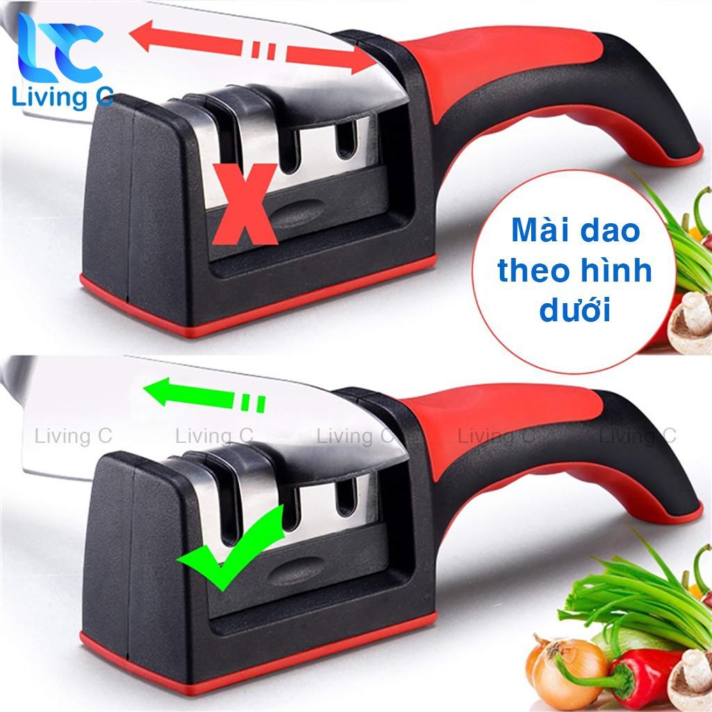 Dụng Cụ Mài Dao Kéo 3 Cấp Độ Cầm Tay Nhanh - Bén - Siêu Tiện Lợi