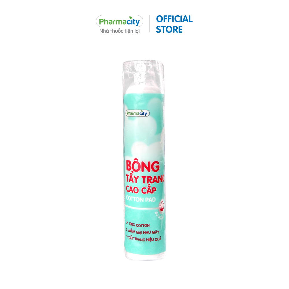 Bông tẩy trang cao cấp dạng tròn Pharmacity