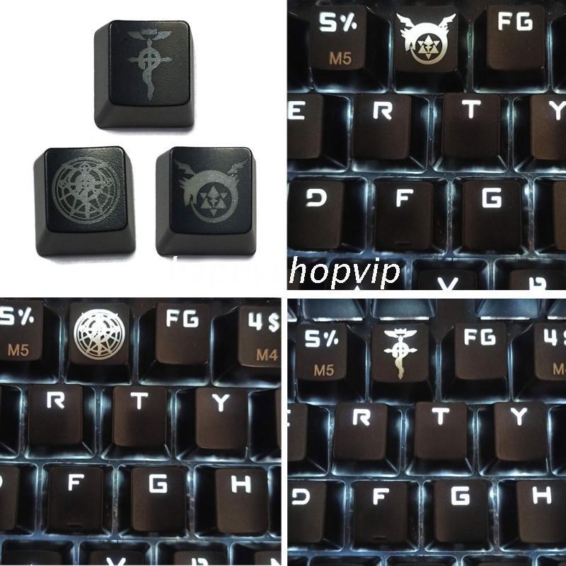 HSV 1PC DIY ABS Backlit Mechanical Keyboard Keycap R4 Height Personality Translucent key cap ESC Fullmetal Alchemist Keycap