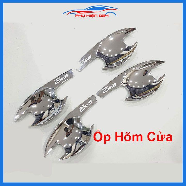 Ốp tay hõm Mazda CX3 CX-3 2021-2022-2023 mạ Crom chống trầy bảo vệ xe
