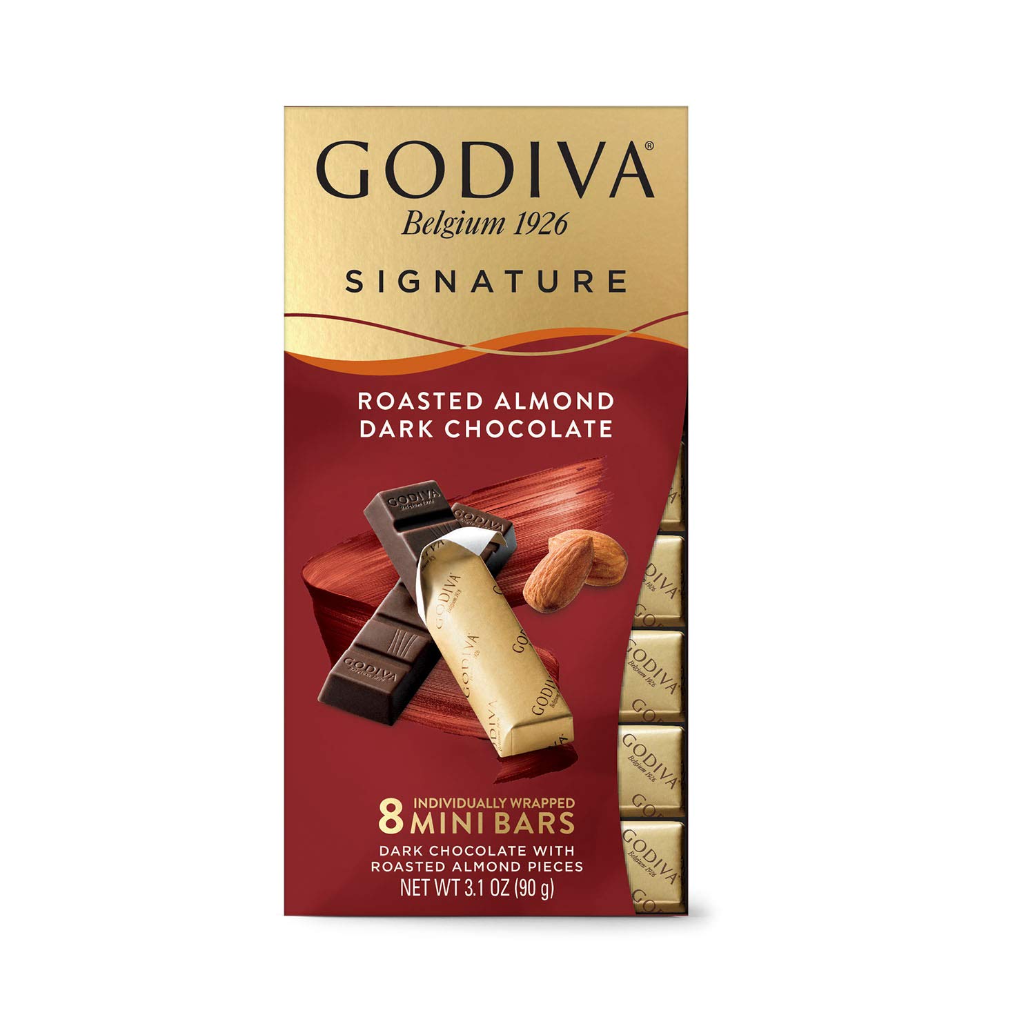 Chocolate Bars ngon nhất thế giới GODIVA Signature : Roasted Almond Dark Chocolate 90g