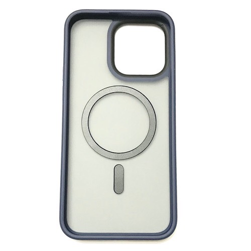 Ốp lưng cho iPhone 15 Pro Max hiệu Likgus Mag Safe nhám viền màu chống sốc (Chống vân tay) - Hàng nhập khẩu