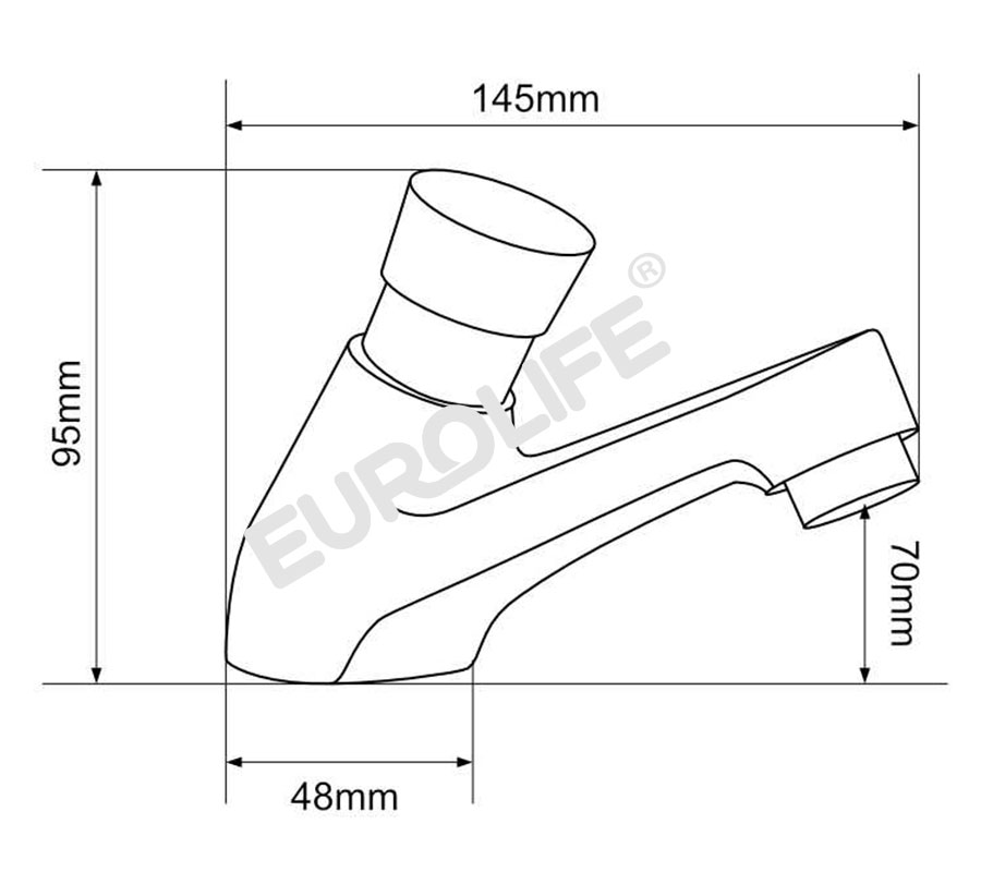 Vòi Lavabo lạnh nhấn hơi Eurolife EL-119