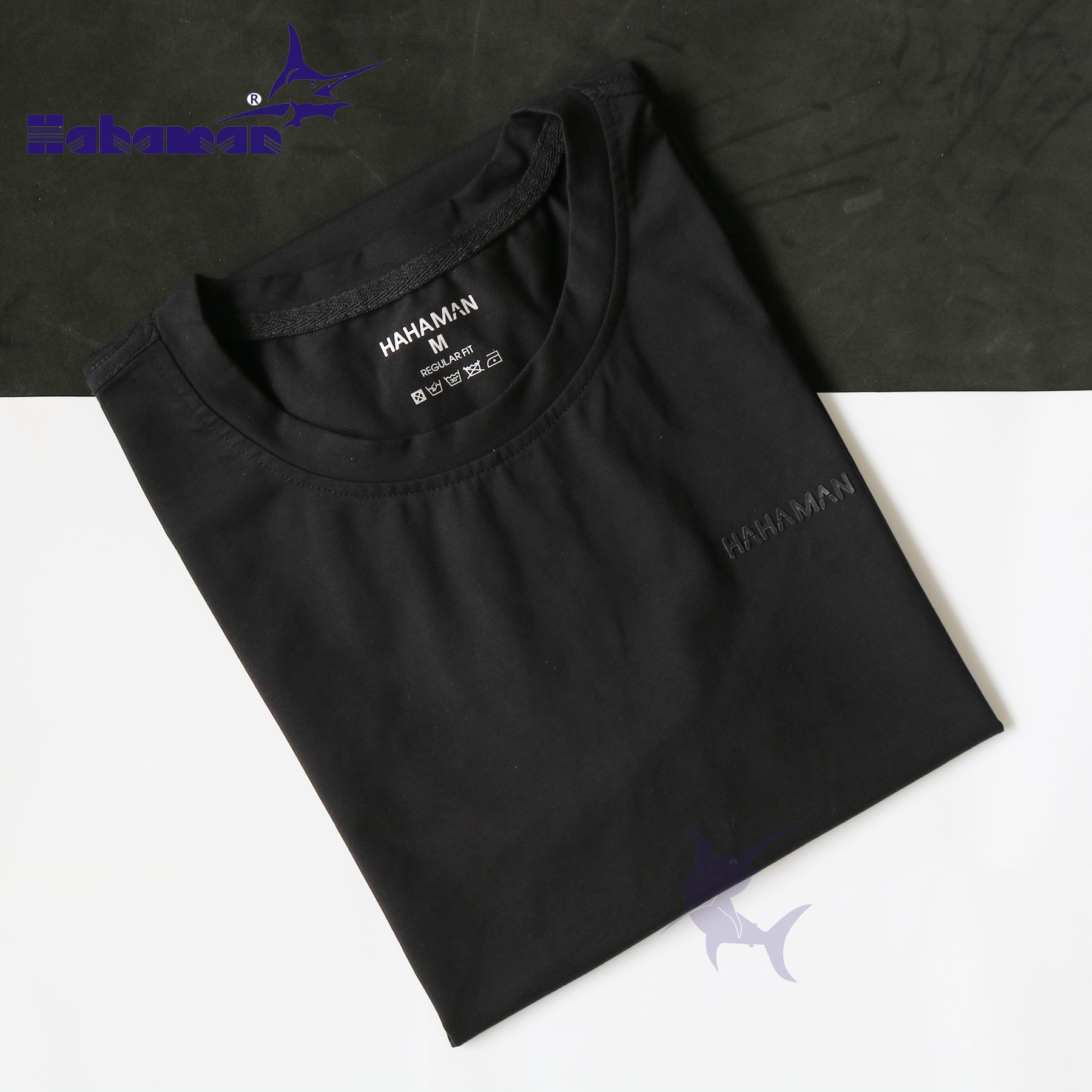 Áo thun nam cổ tròn HAHAMAN vải Cotton co giãn,dày dặn cao cấp CT06002