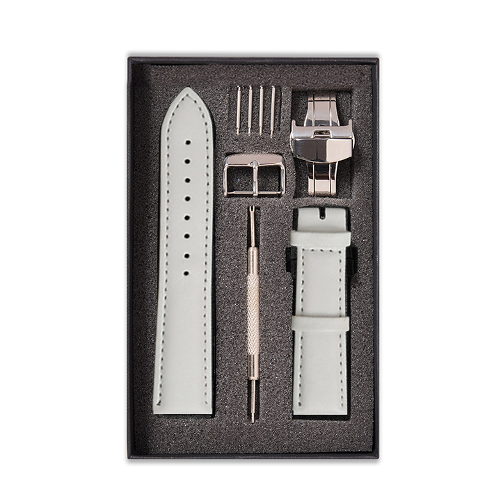 Dây Đồng Hồ Da Bò Italy Cao Cấp Màu Trắng Size 1416182022Mm - Dây Da Đồng Hồ Da Bò Thật 100, Bảo Hành 12T - Khóa Cài Bướm Bạc - 2018Mm