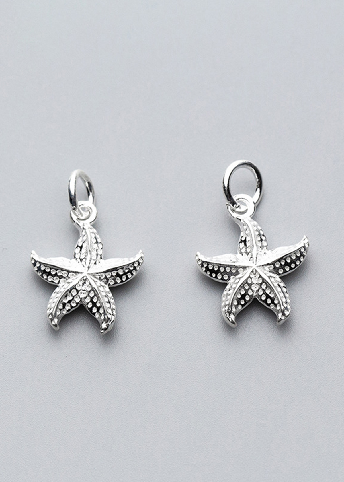 Combo 2 cái charm bạc hình sao biển treo - Ngọc Quý Gemstones