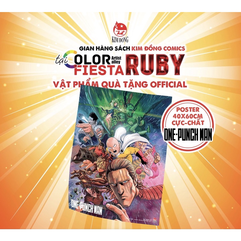 Poster One Punch Man Limited - Fes Color Fiesta Ruby - NXB Kim Đồng