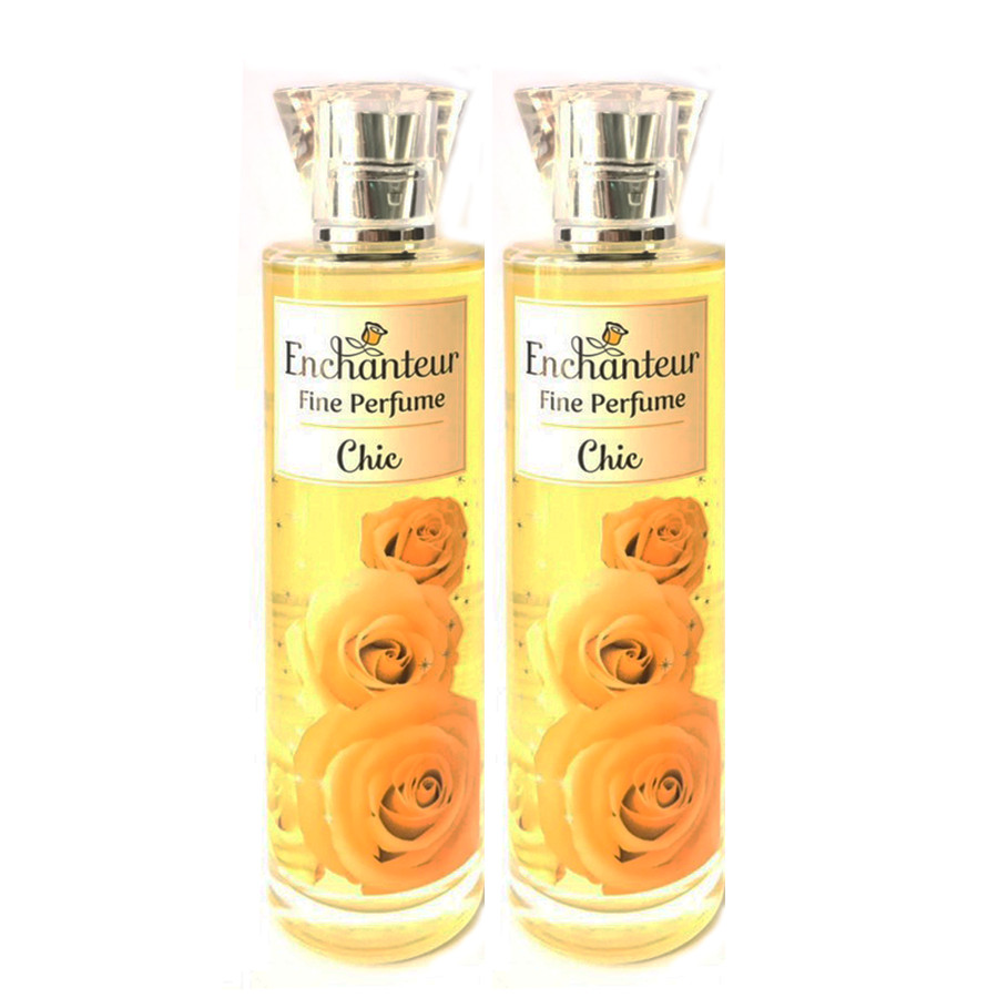 Combo 2 Chai Nước Hoa Toàn thân Enchanteur Fine Pefume Chic 100ml*2 (Chai Vàng)