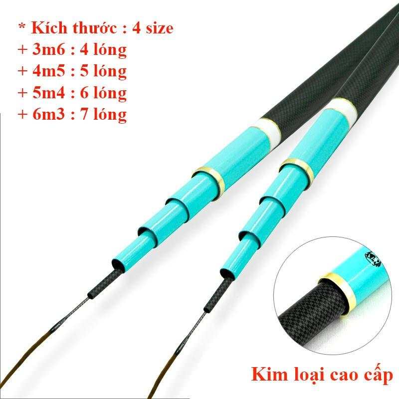 Cần Câu Đơn Câu Đài Kaiwu 5H Cần Câu Tay Carbon Tặng Kèm Đọt Phụ