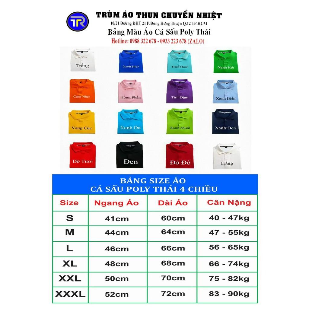 áo thun CÁ SẤU polo in đồng phục THEO YÊU CẦU phối cổ chất đẹp