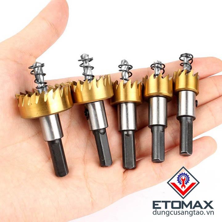 Bộ mũi khoan khoét lỗ phủ titanium đường kính từ 16mm đến 30mm