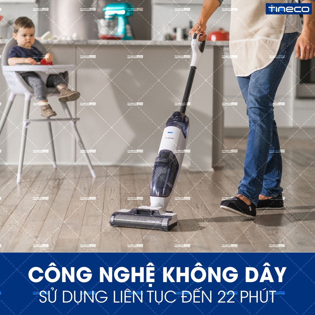 Máy hút bụi lau sàn làm sạch thông minh không dây Tineco IFLOOR 2 - Hàng chính hãng