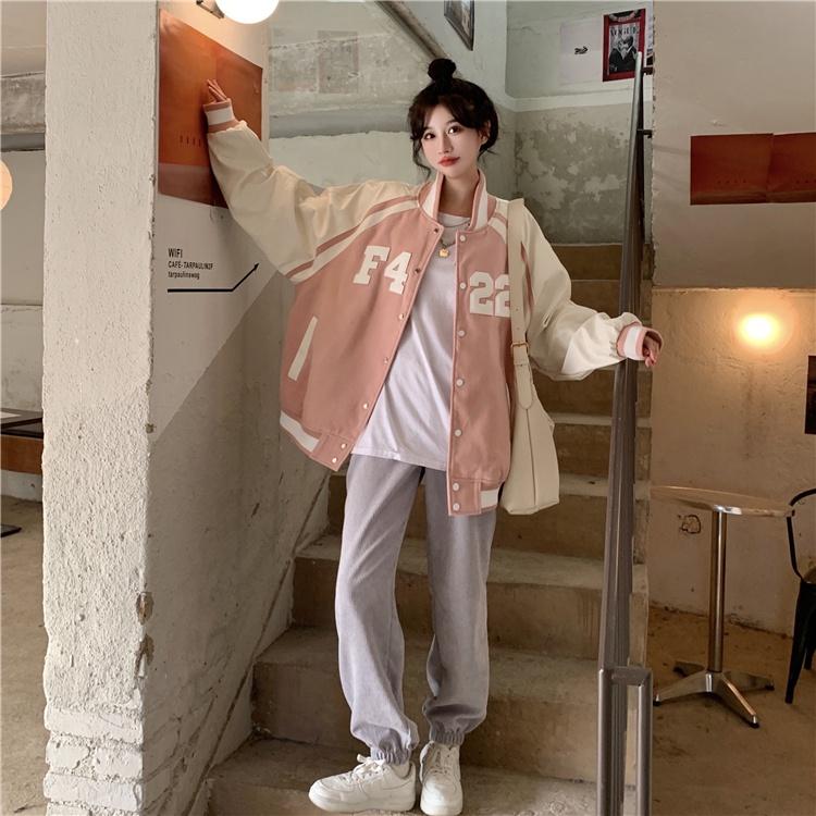 Áo khoác bóng chày bomber oversize unisex ulzzang nam nữ khoác thể thao mới 2021 jacket xanh hồng form rộng