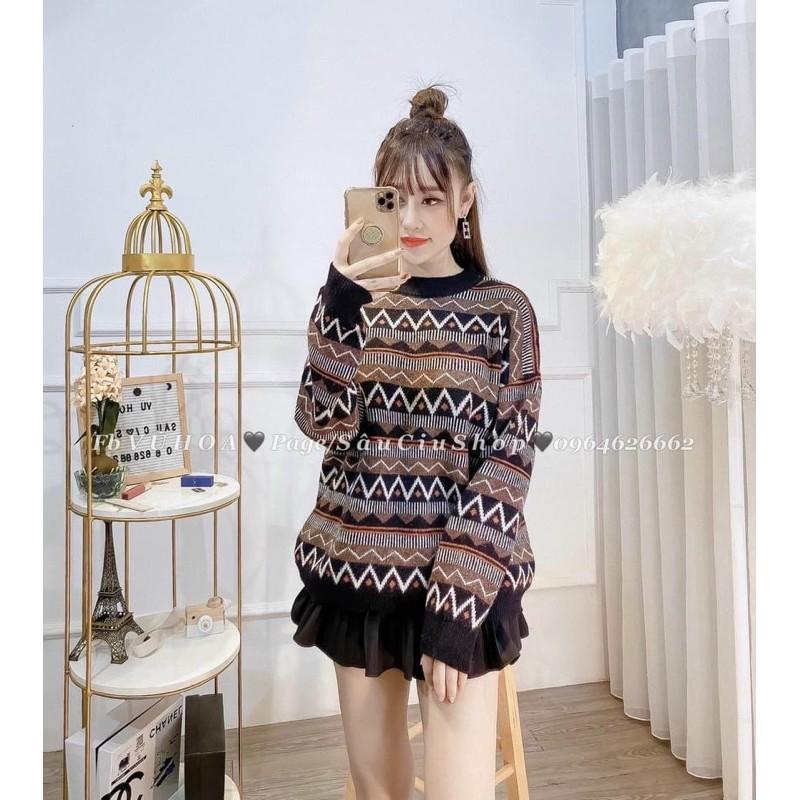 ÁO LEN THỔ CẨM QUẢ TRÁM CHO NỮ