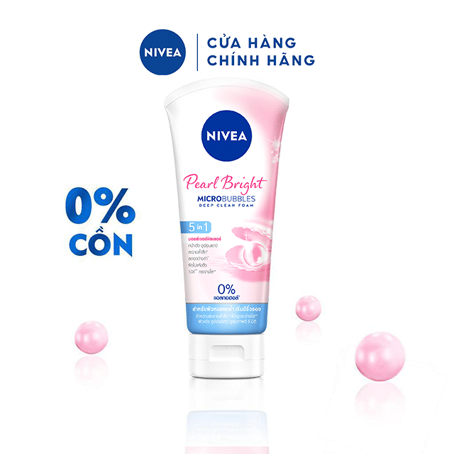 Sữa rửa mặt NIVEA Pearl White giúp trắng da ngọc trai - 81295