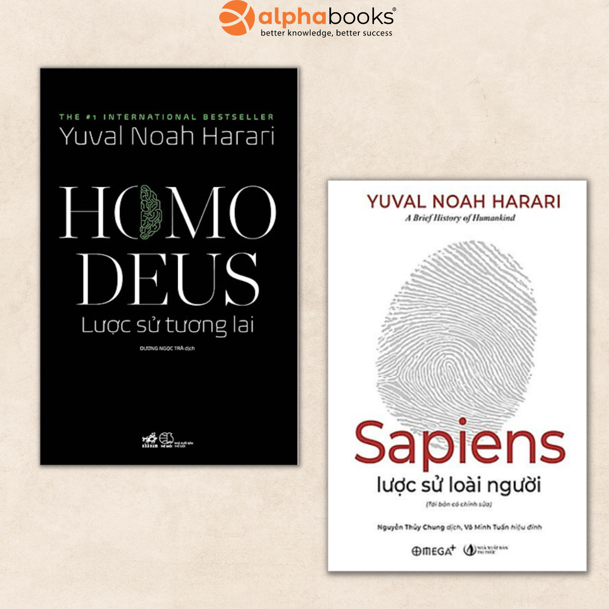 Hình ảnh Combo 2 cuốn lược sử hay nhất:  Sapiens: Lược Sử Loài Người và Homo Deus: Lược Sử Tương Lai (tặng kèm bookmark thiết kế)