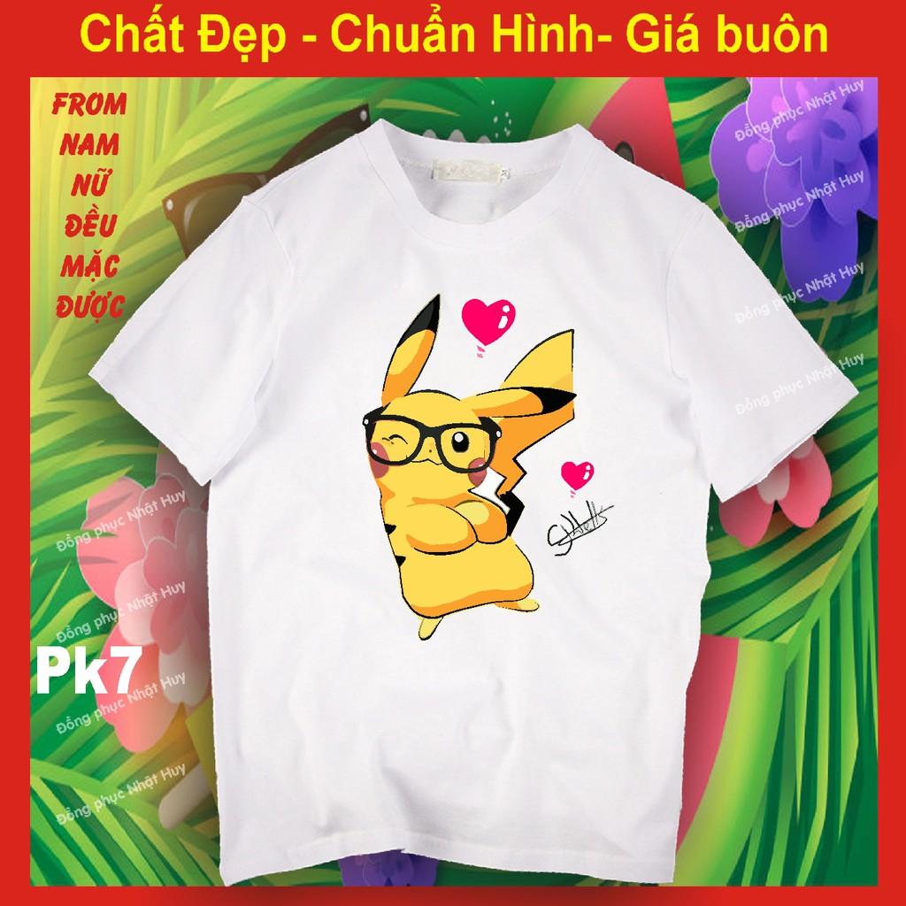 Áo thun pikachu 6, chất đẹp bao đổi trả