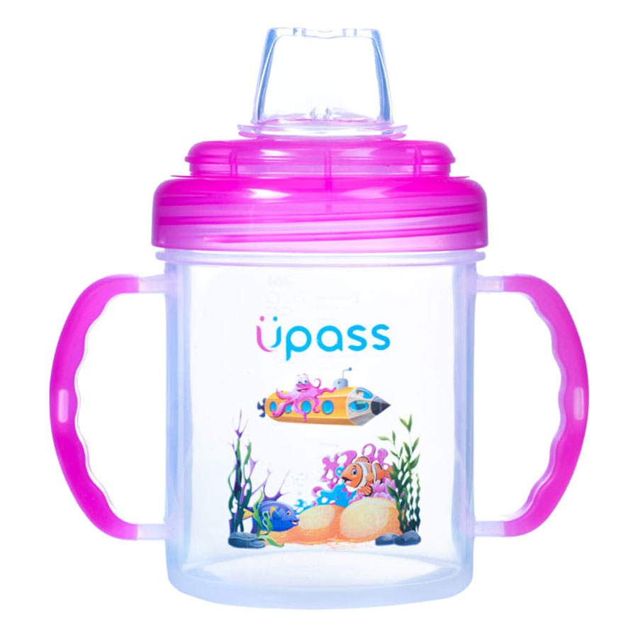 [TẶNG QUÀ] Cốc Tập Uống 2 Tay Cầm  Đầu Mềm Upass 200ml UP0737Y- - Tặng kèm 1 khẩu trang xô cho bé