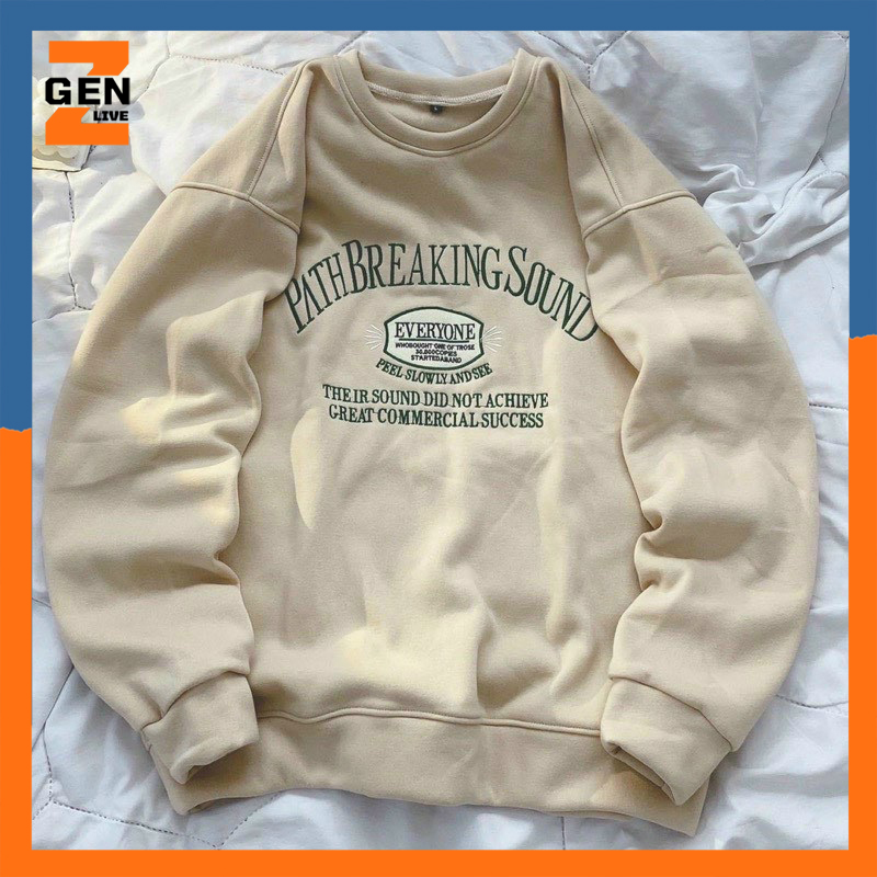 Áo sweater, thiết kế thêu chữ nổi bật, chất nỉ bông dày dặn giữ ấm tốt - LZ FASHHION - TP025