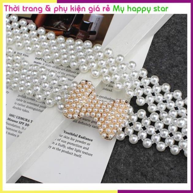 Thắt lưng đính ngọc bản to Vintage dễ thương