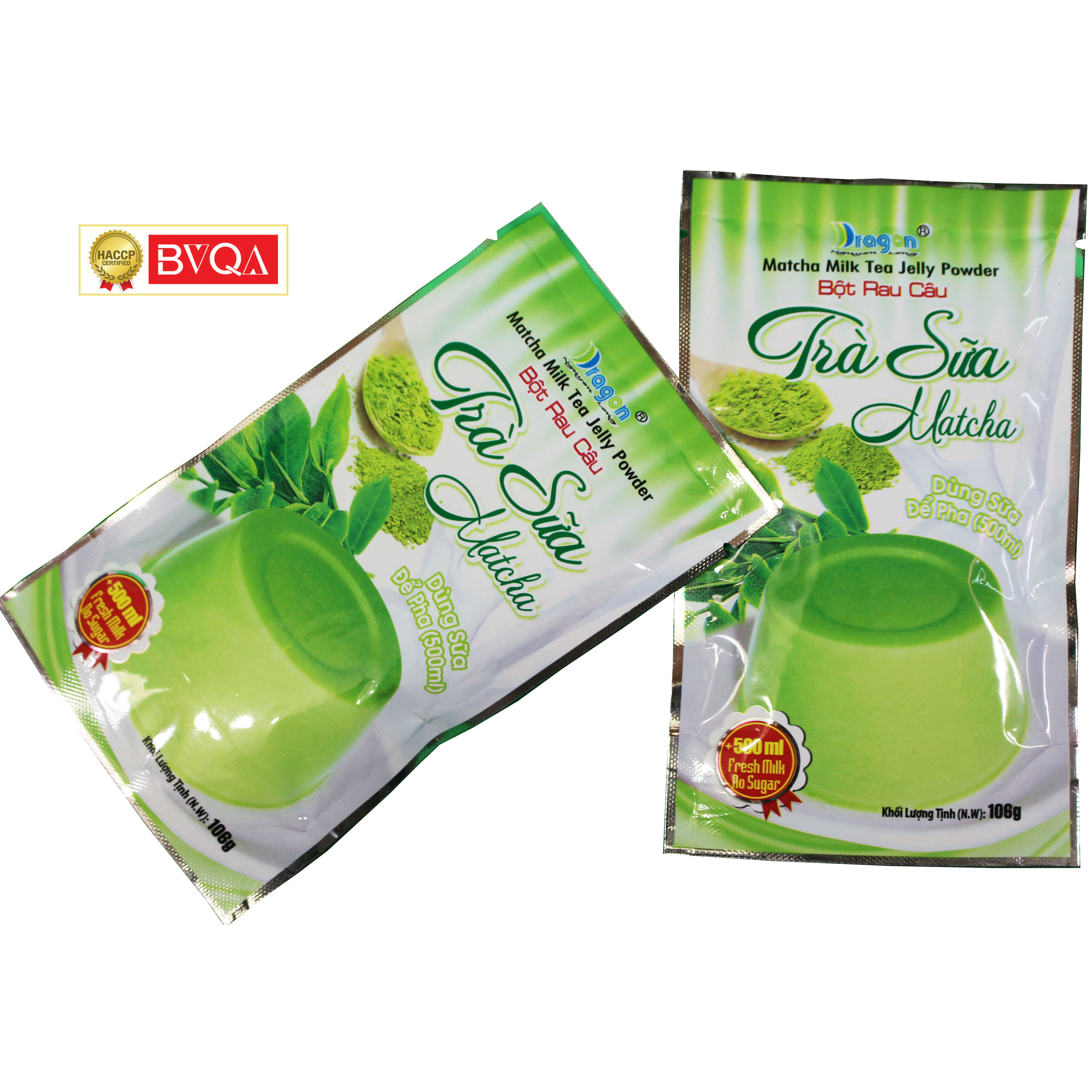 Combo 2 Bột Rau Câu Trà Sữa Matcha Dragon (2 gói x 106 gam)