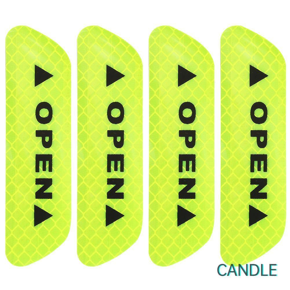 Set 4 Sticker Phản Quang Dán Trang Trí Xe Ô Tô