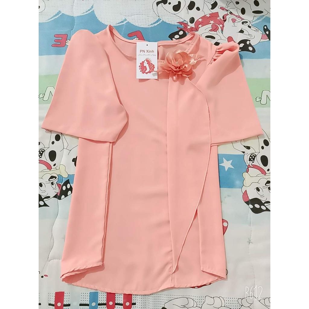 Áo sơ mi nữ công sở thời trang SURI cổ trònnơ ngựctrẻ trung hợp thời trang