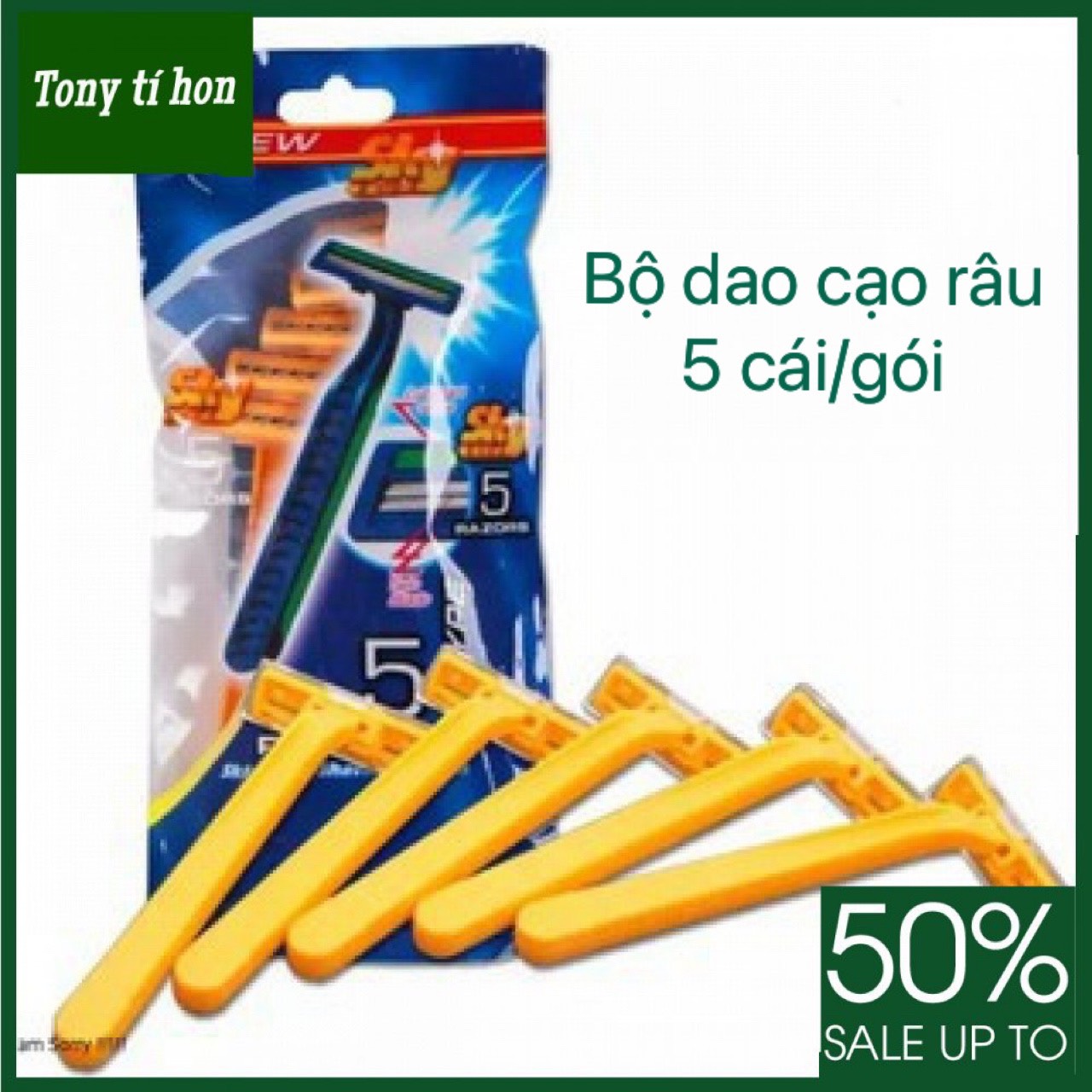 Tony tí hon - Quà tặng (không bán) - Dao cạo râu nam giới tiện lợi - Set 5 cái / combo 5 cái