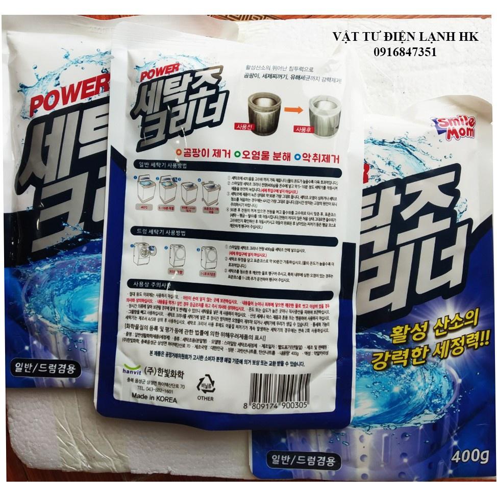 COMBO 3 gói Bột tẩy vệ sinh lồng máy giặt JIKJAKHàn Quốc - gói 450g Sandokkaebi TIKTAK