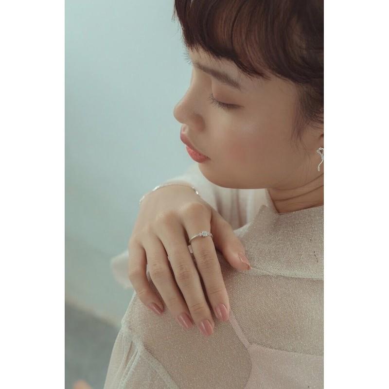 Nhẫn bạc Bling It hạt đá lớn BIN279