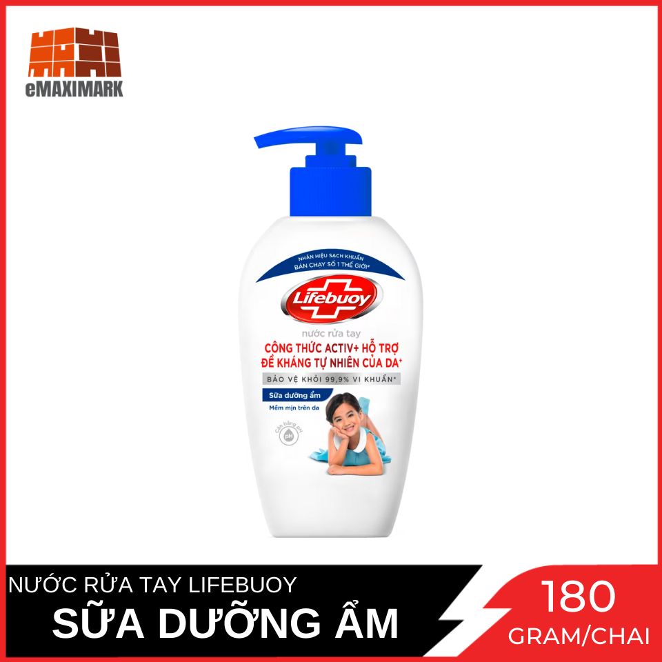 Hình ảnh Nước rửa tay Lifebuoy NRT Chăm sóc da (Xanh) 180g