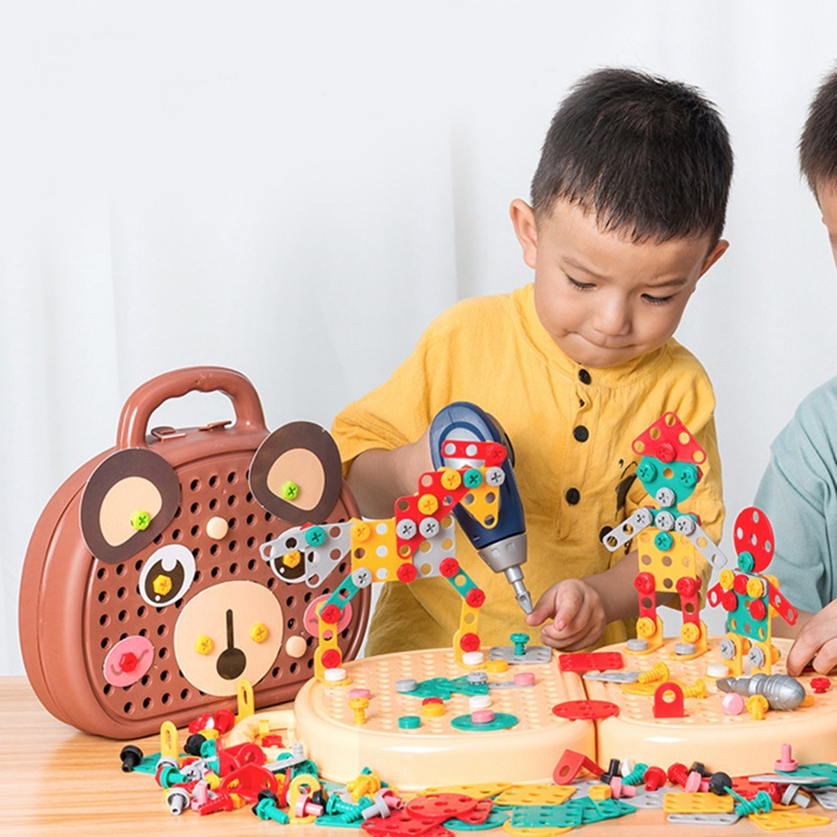 Bộ Đồ Chơi Kỹ Sư Lắp Ráp Kèm Khoan Điện,Ốc Vít , Đồ Chơi Lắp Ráp, Đồ Chơi Trẻ Em
