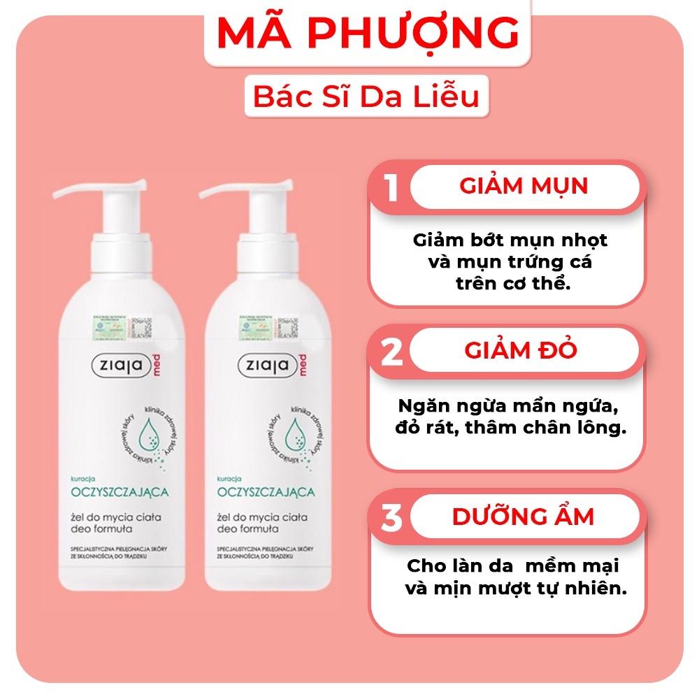 SỮA TẮM CHO DA MỤN NẤM ZIAJA 400ml