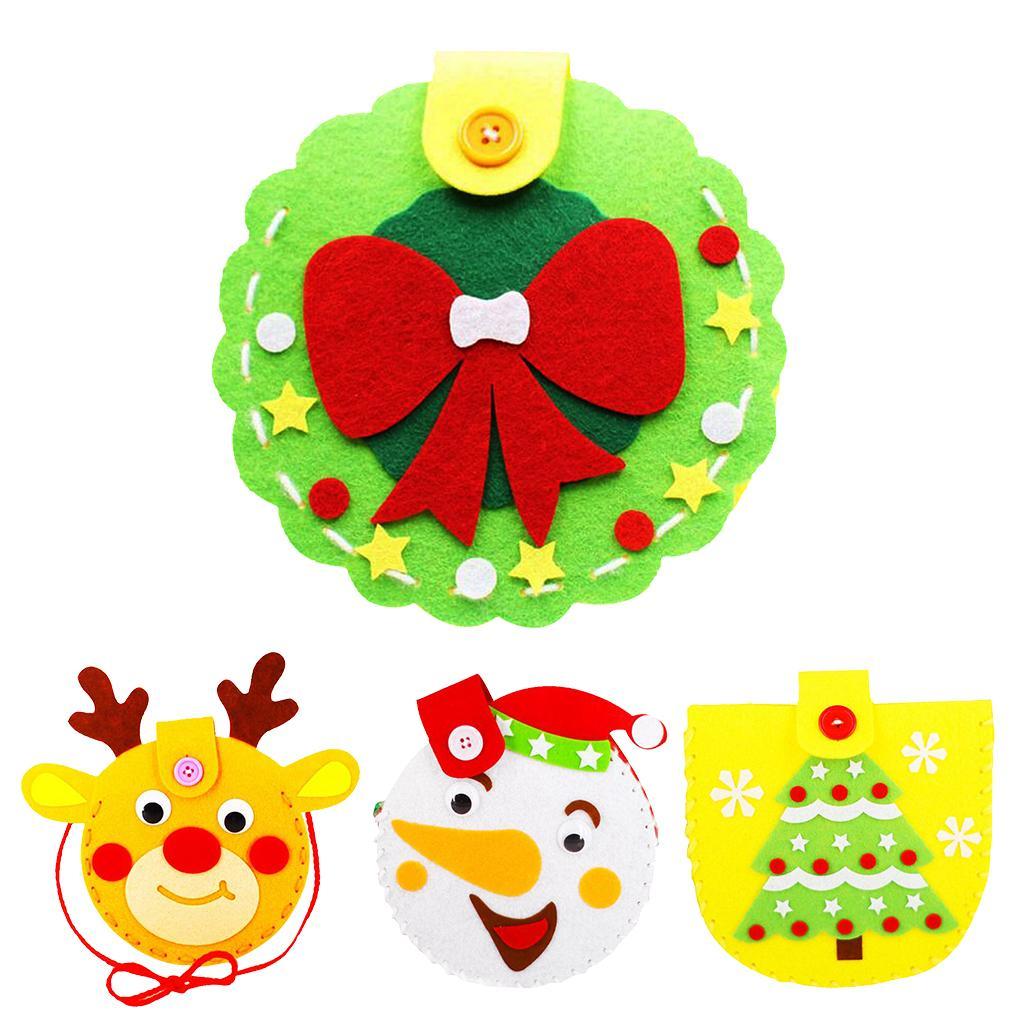 DIY Handmade Christmas Gift Bag Needle Felting Kit for Children Kids Crafts