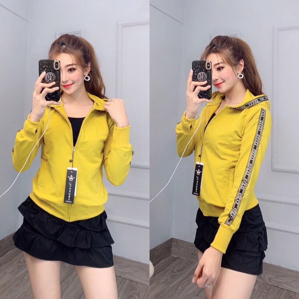 Áo khoác nữ chống nắng tay dài có nón freesize 54kg