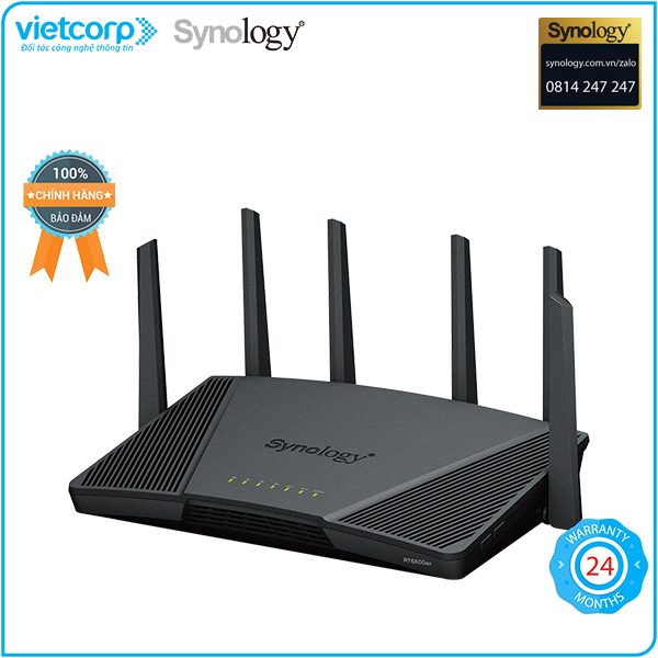 Bộ phát wifi 6 router Synology RT6600AX - Hàng Chính Hãng