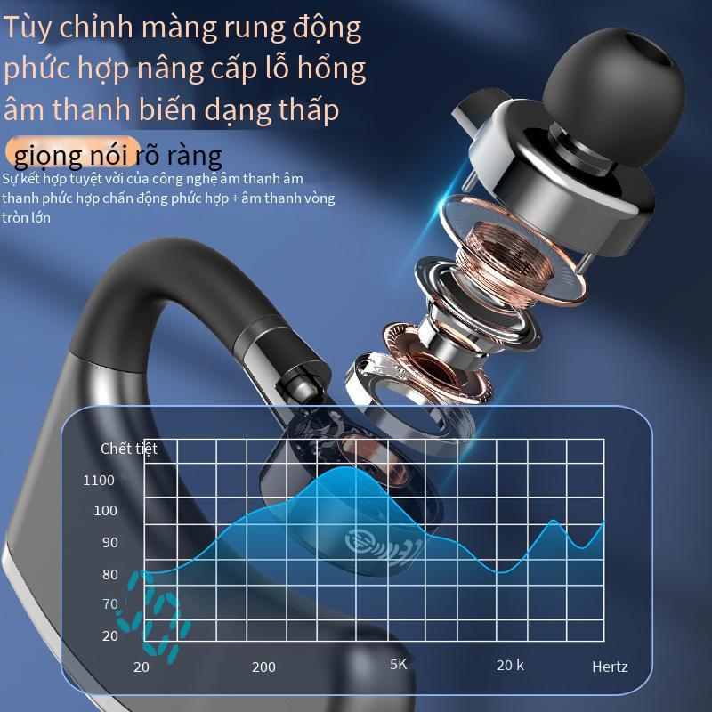 Giao hàng nhanh mẫu riêng mới V9 màn hình kỹ thuật số tai nghe bluetooth không dây tai nghe trò chơi độ trễ thấp treo tai tai nghe kinh doanh thời gian chờ siêu dài