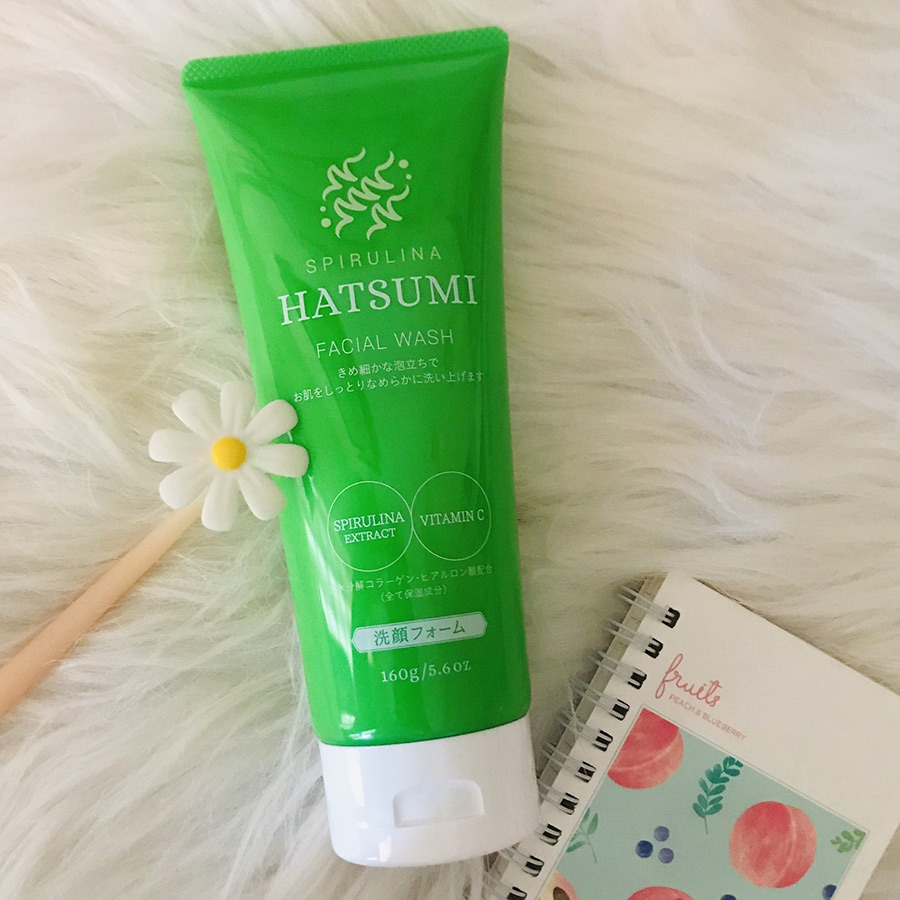 Sửa Rửa Mặt Tảo Xoắn, Vitamin C Trắng Da, Ngừa Mụn Và Dưỡng Ẩm Hatsumi Moisture Foam Cleanser