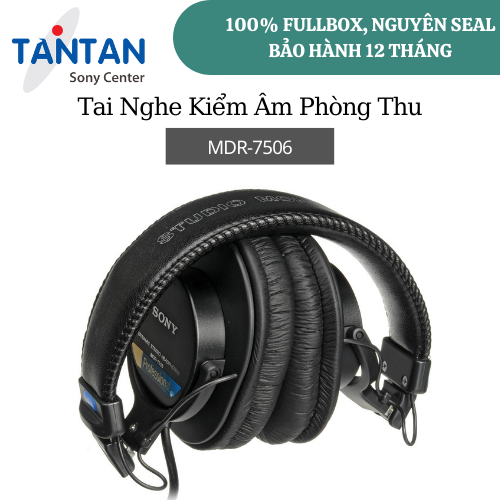 TAI NGHE SONY MDR-7506 | Kiểm Âm Chuyên Nghiệp - Drivers 40mm - Tần Số 10 Hz đến 20 kHz - Hàng Chính Hãng