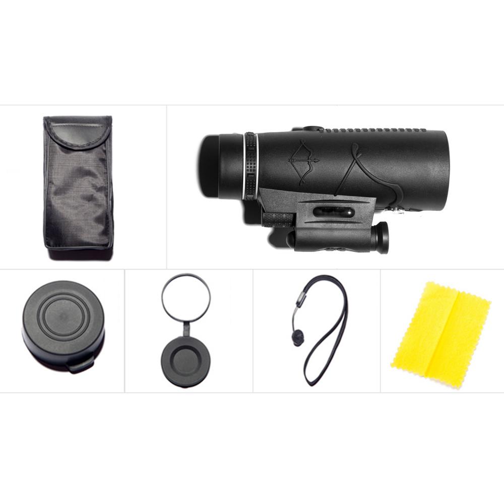 12x50 High Definition Monocular Night Vision Monocular IR Illuminator Telescope with Tripod Phone Mount Carrying