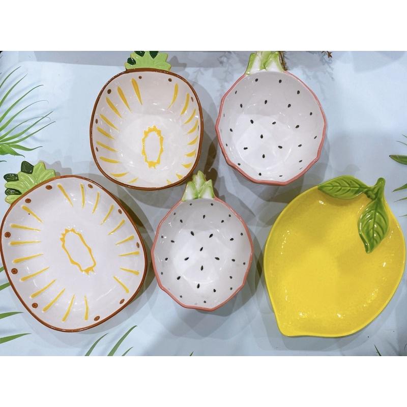 Bát Sứ Đĩa Sứ Bát Đĩa Hình Hoa Quả Cực Đẹp