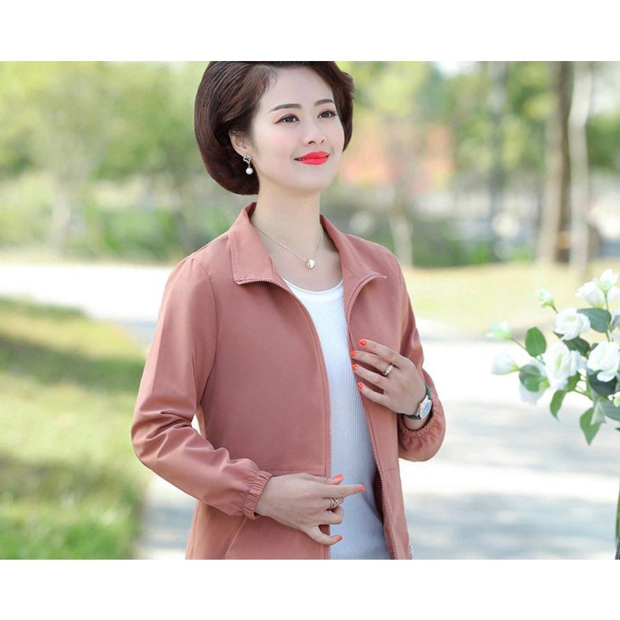 Áo Khoác Gió Mùa Xuân Giản Dị Cho Mẹ AK65 - Hàng Quảng Châu Cao Cấp